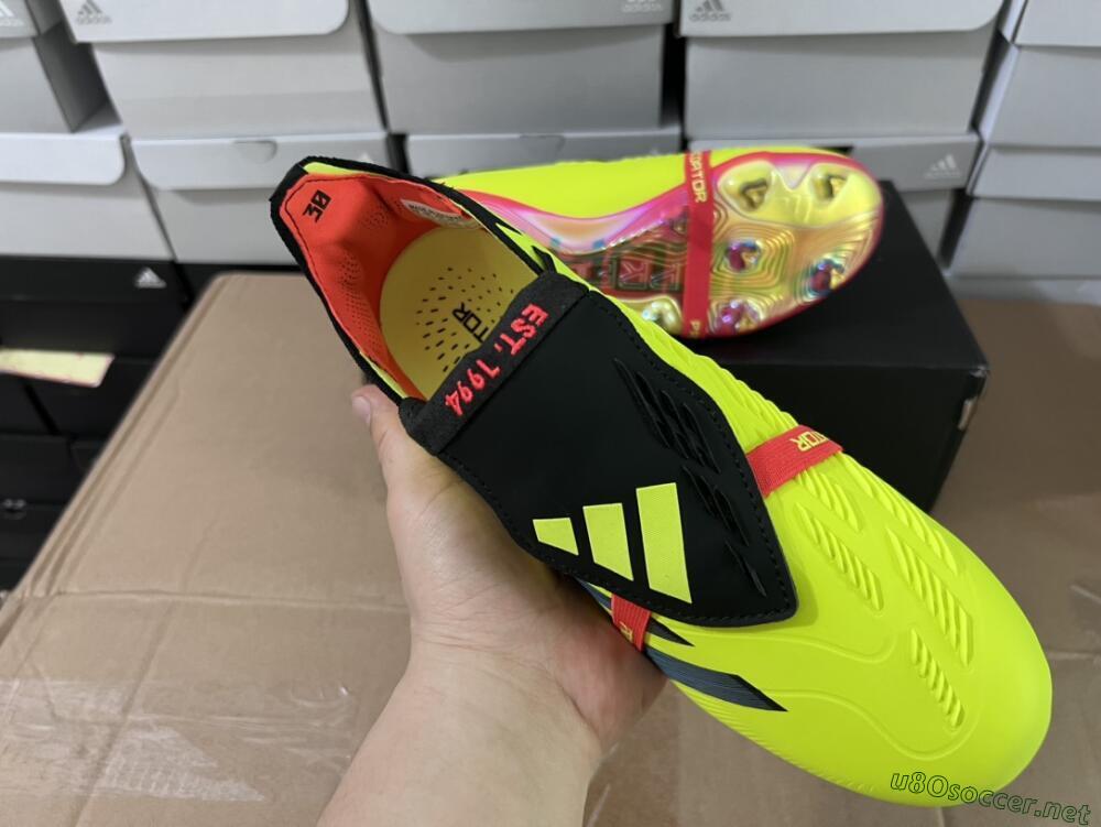 Unisex Adidas Predator Elite Foldover Tongue FG Football Boots - Yellow/Black/Red