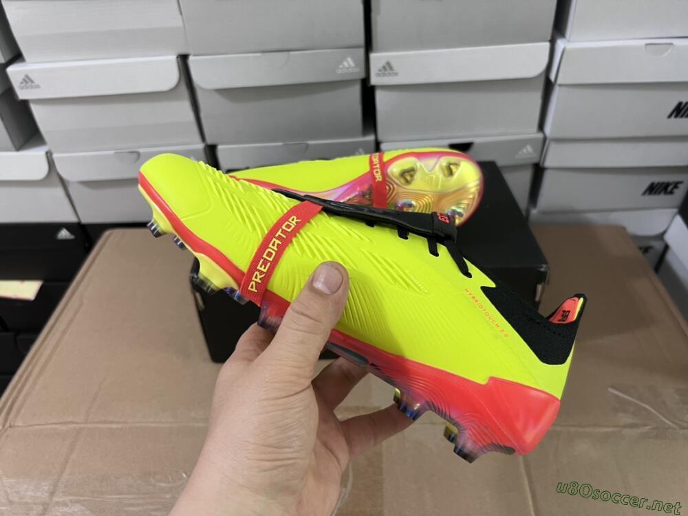 Unisex Adidas Predator Elite Foldover Tongue FG Football Boots - Yellow/Black/Red