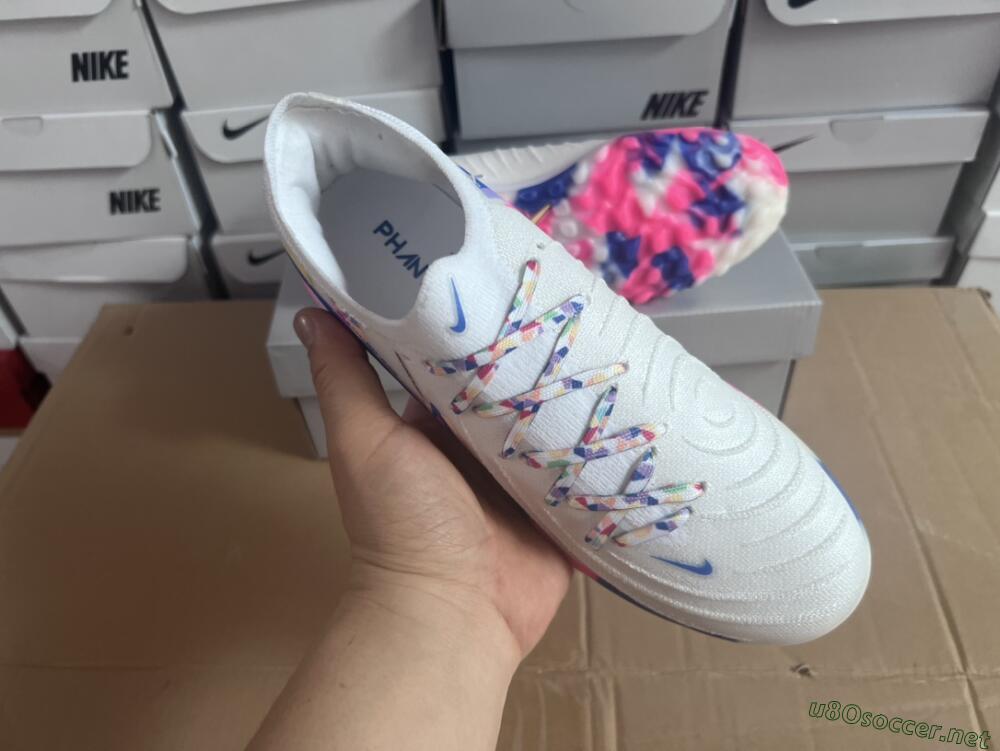 Men's Nike Phantom Luna Elite TF Football Shoes - White/Blue/Pink/Yellow