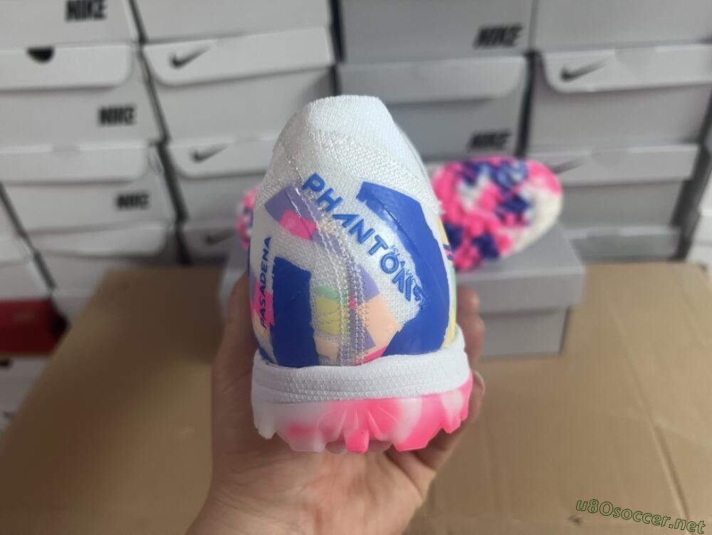 Men's Nike Phantom Luna Elite TF Football Shoes - White/Blue/Pink/Yellow
