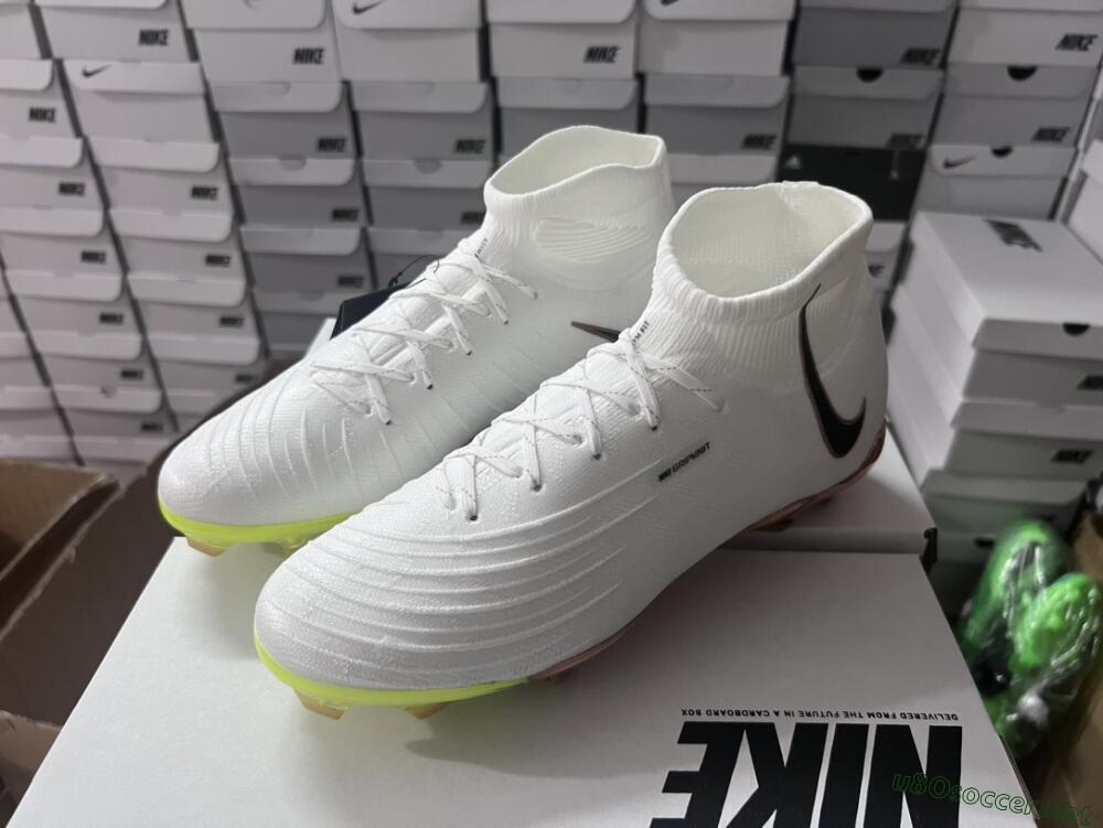 Unisex Nike Phantom Luna Elite NU FG Football Boots - White/Black/Gold
