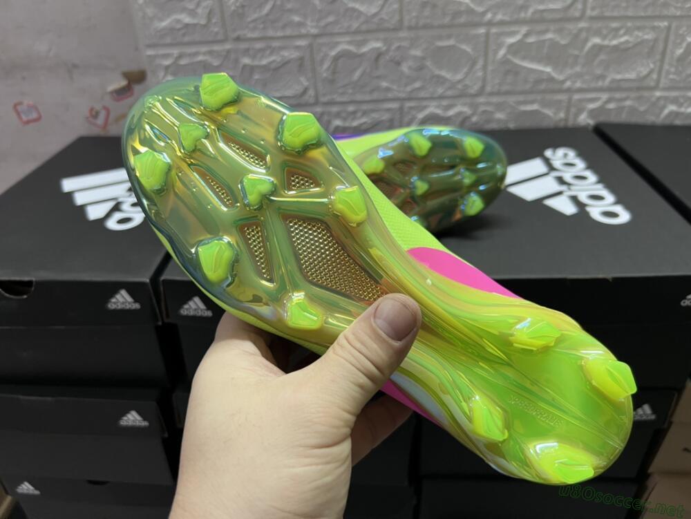 Men's Adidas X Crazyfast+ FG Football Boots - Purple/Pink/Green/Blue