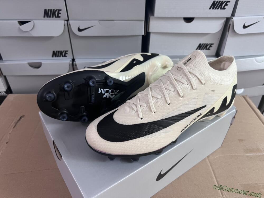 Men's Nike Air Zoom Mercurial Vapor 15 Elite AG Football Boots - Beige/Black