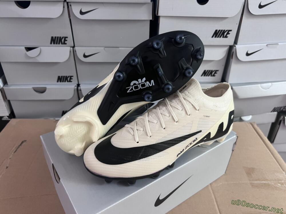 Men's Nike Air Zoom Mercurial Vapor 15 Elite AG Football Boots - Beige/Black