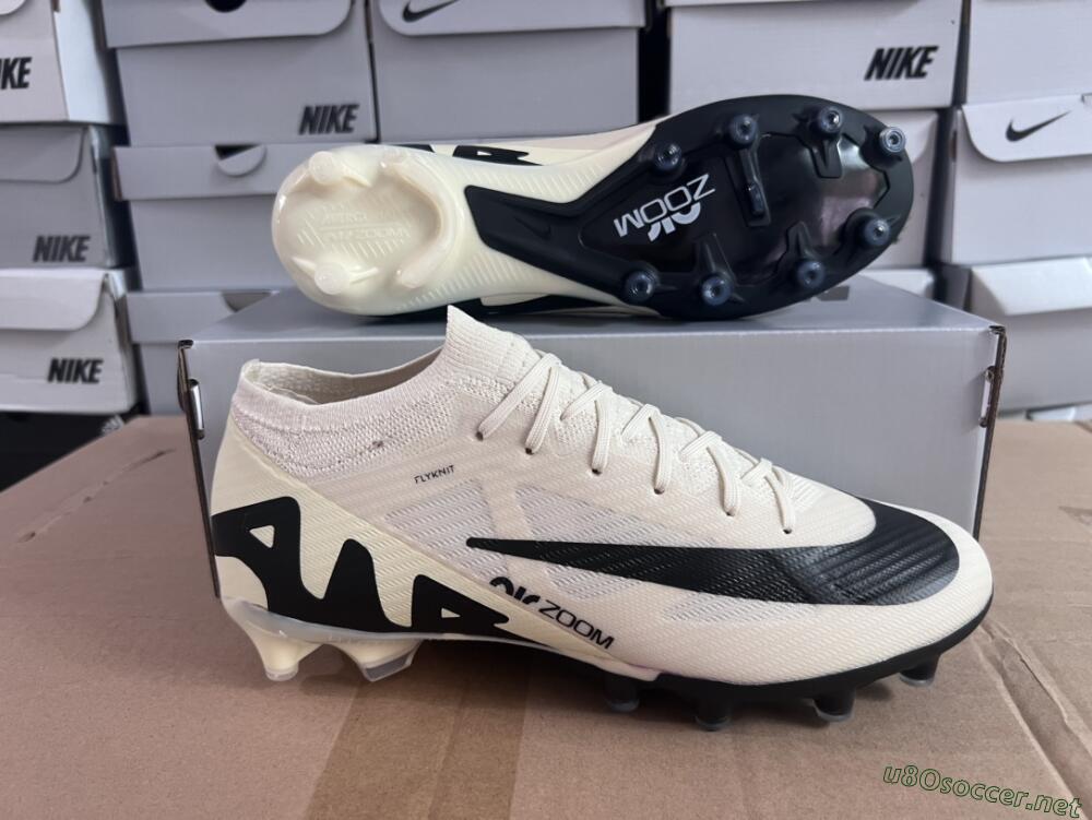 Men's Nike Air Zoom Mercurial Vapor 15 Elite AG Football Boots - Beige/Black
