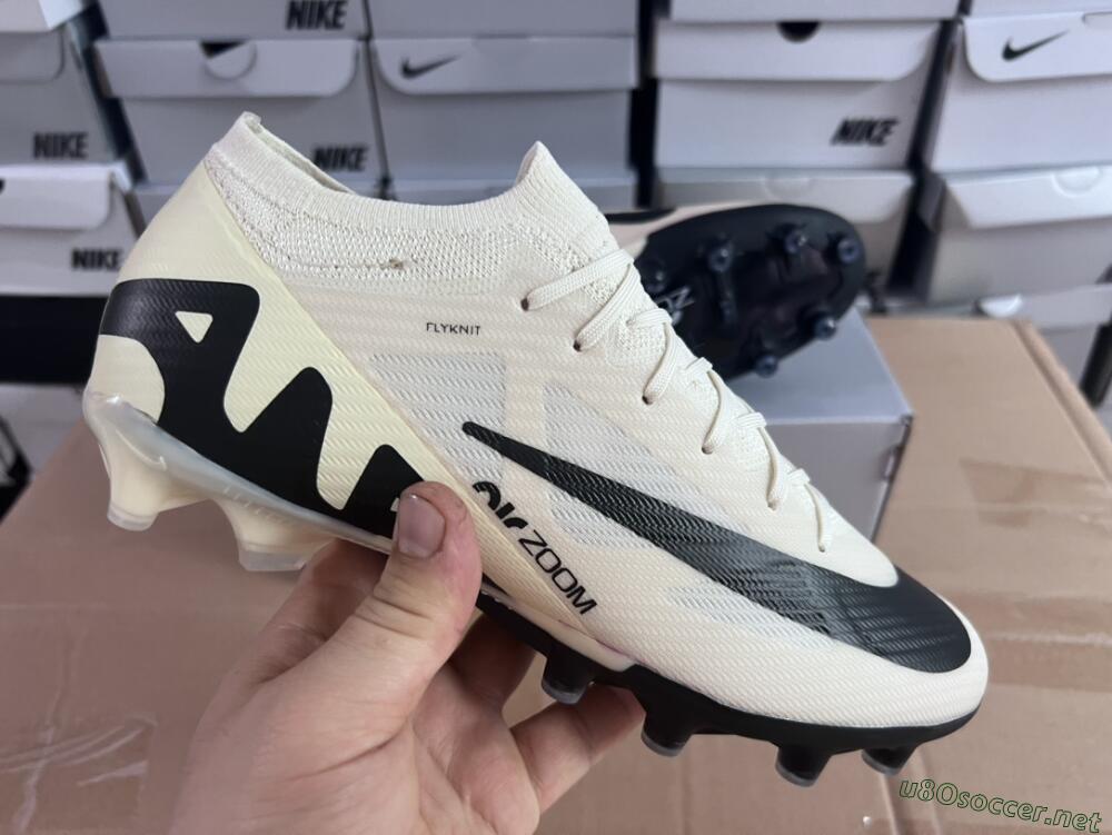 Men's Nike Air Zoom Mercurial Vapor 15 Elite AG Football Boots - Beige/Black