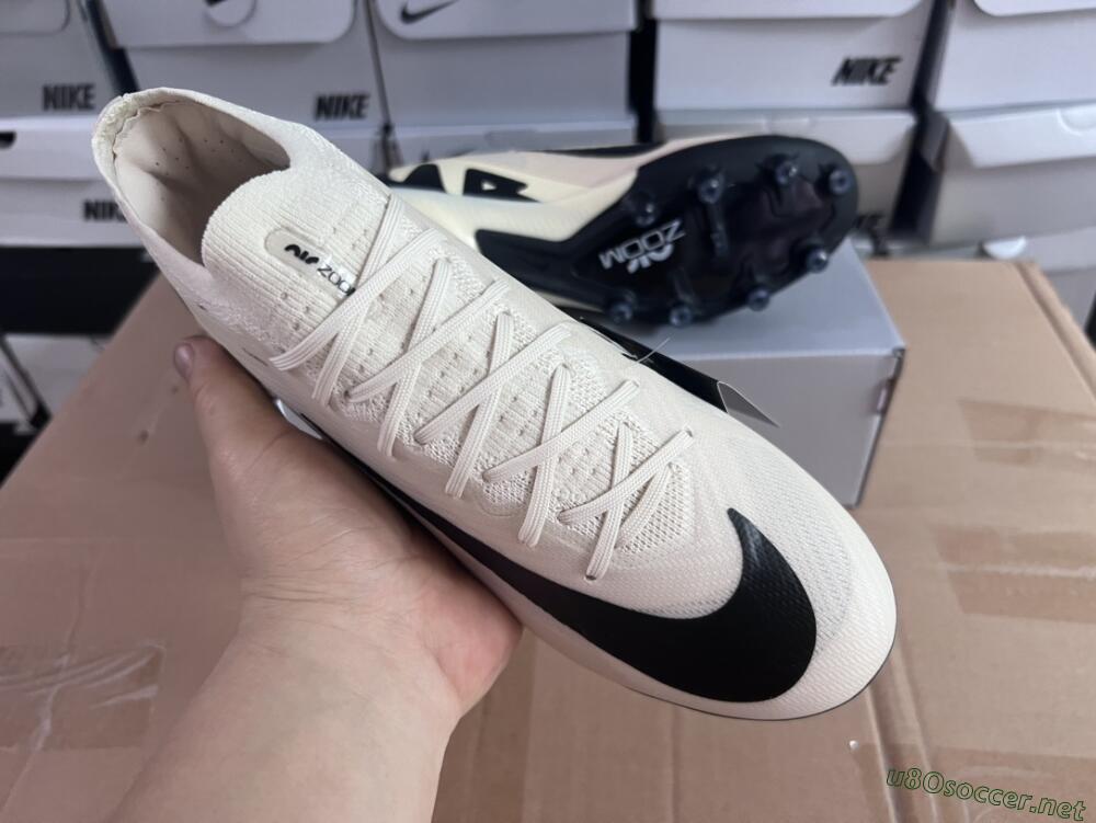 Men's Nike Air Zoom Mercurial Vapor 15 Elite AG Football Boots - Beige/Black