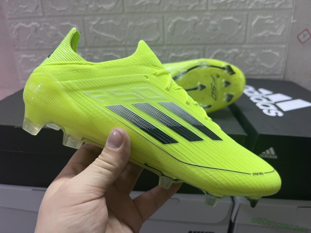 Men's Adidas F50 Adizero FG Football Boots - Yellow/Black