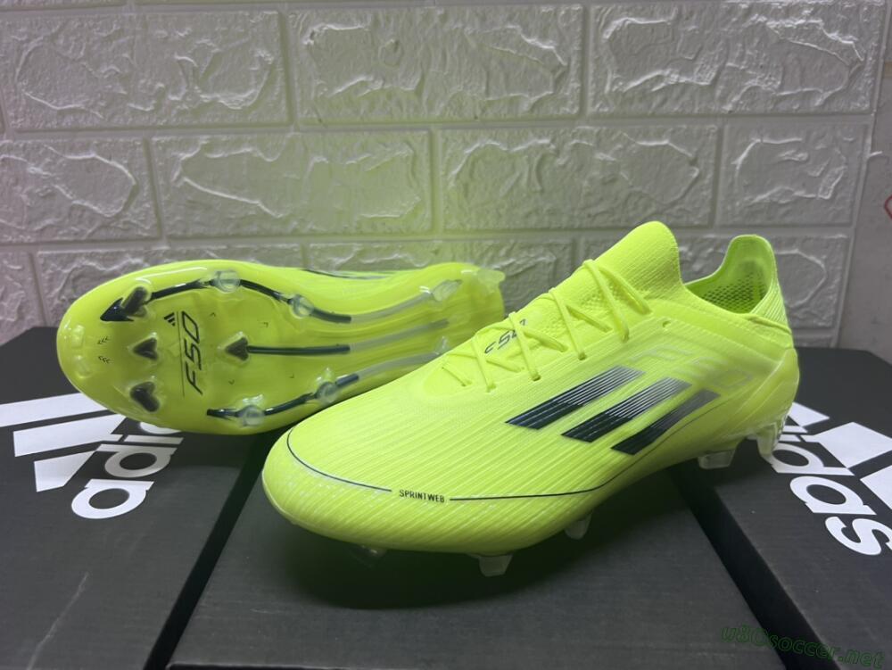 Men's Adidas F50 Adizero FG Football Boots - Yellow/Black