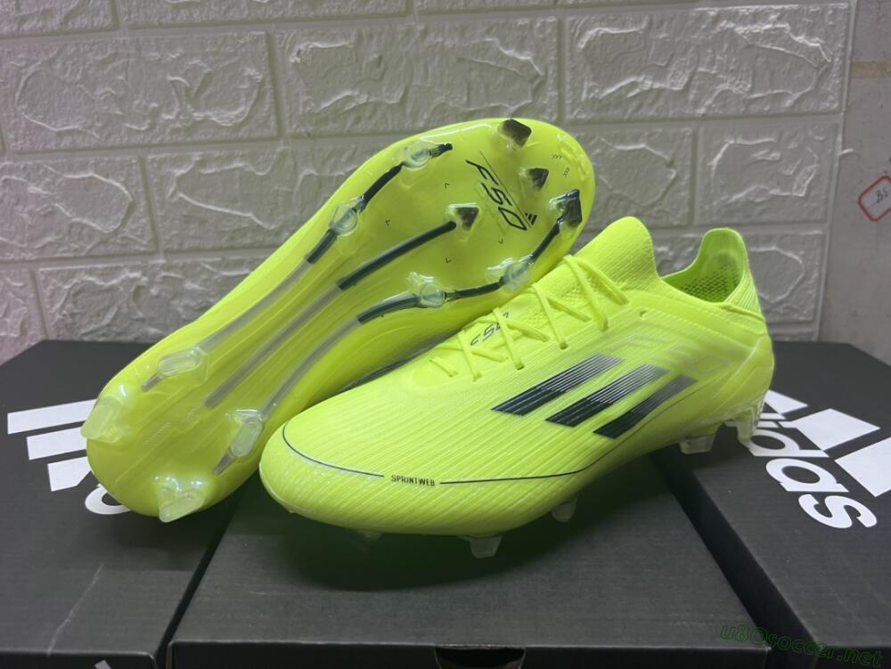 Men's Adidas F50 Adizero FG Football Boots - Yellow/Black