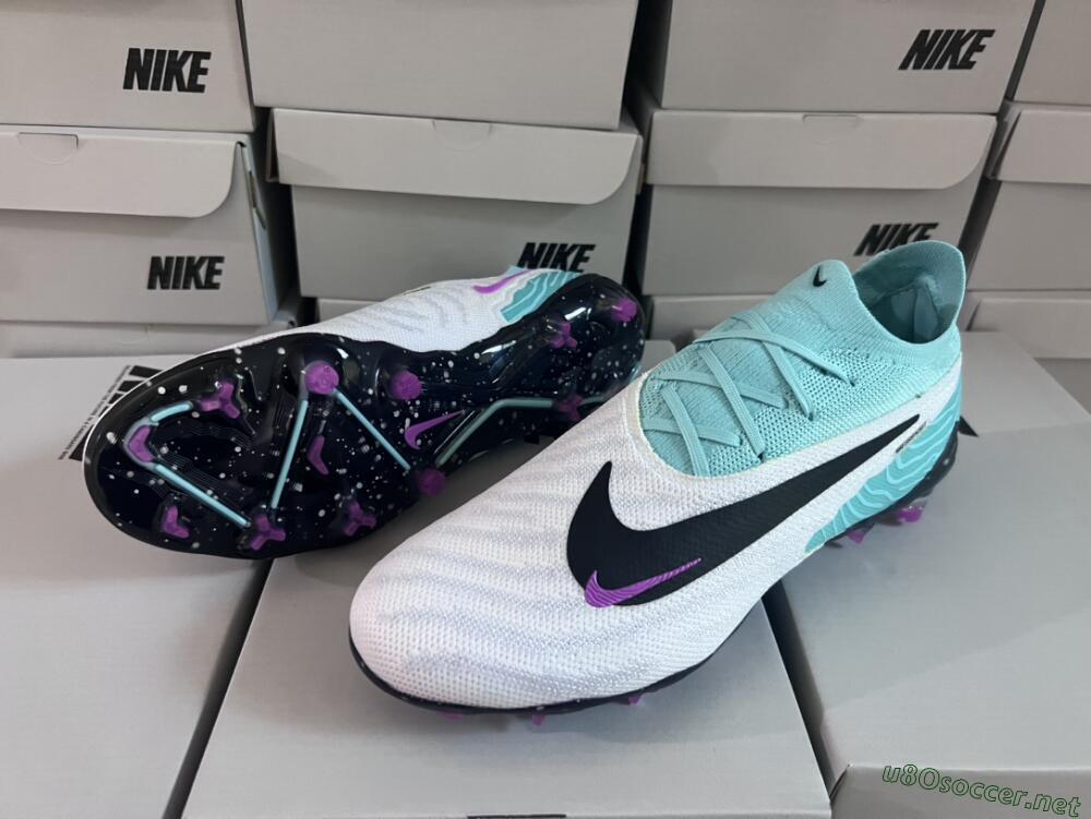 Men's Nike Phantom GX Elite FG Football Boots - Silver/Blue/Purple/Black
