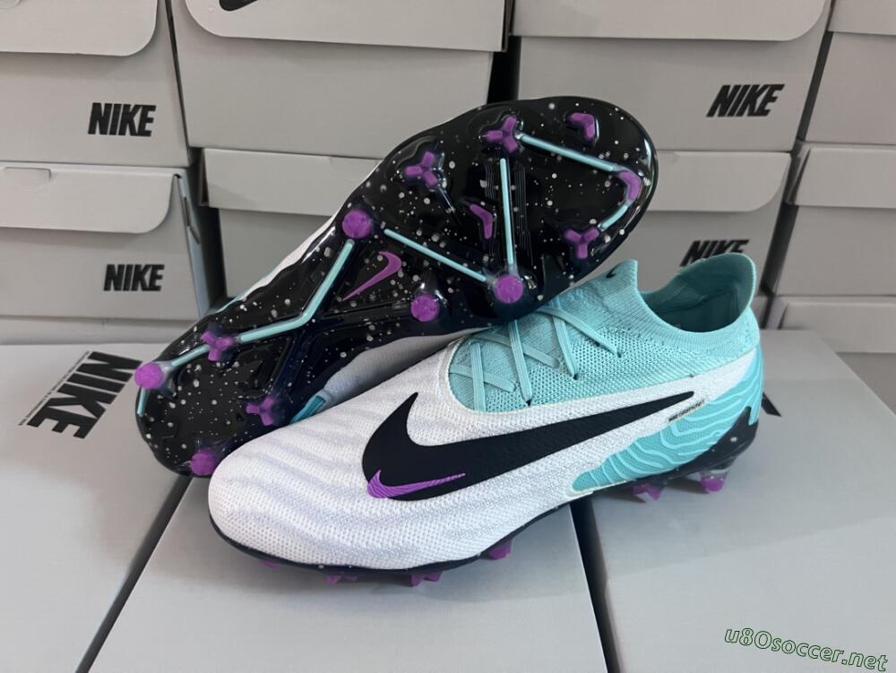 Men's Nike Phantom GX Elite FG Football Boots - Silver/Blue/Purple/Black