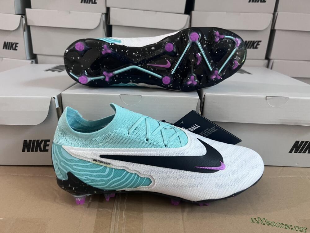 Men's Nike Phantom GX Elite FG Football Boots - Silver/Blue/Purple/Black