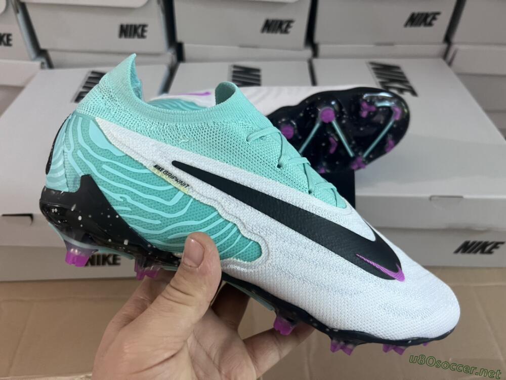Men's Nike Phantom GX Elite FG Football Boots - Silver/Blue/Purple/Black