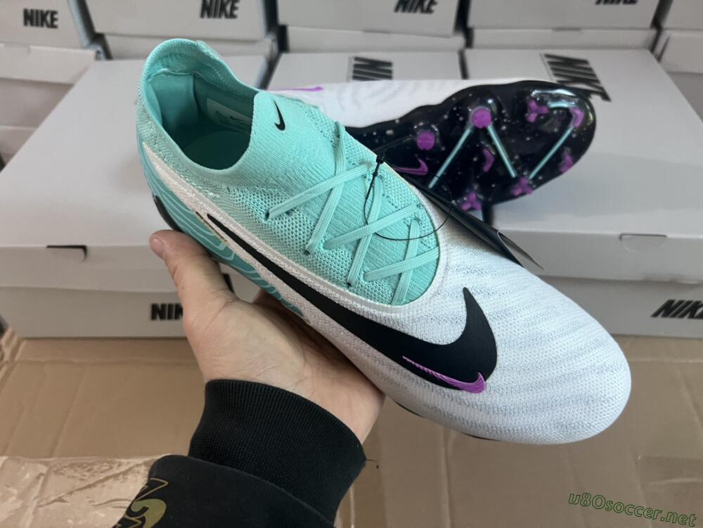 Men's Nike Phantom GX Elite FG Football Boots - Silver/Blue/Purple/Black