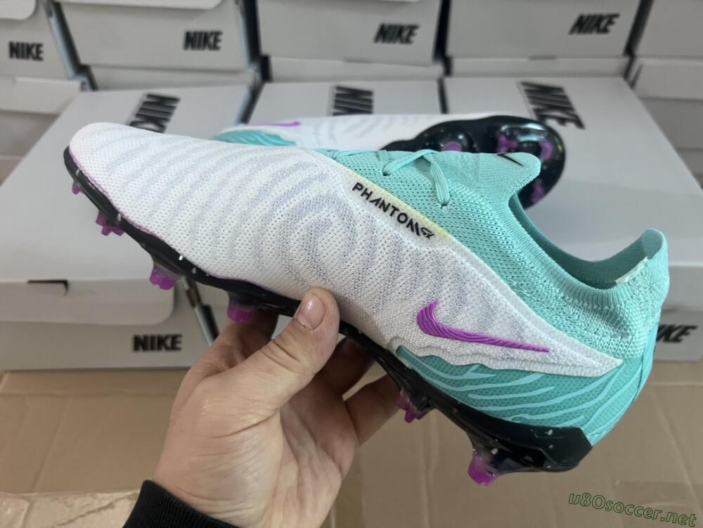 Men's Nike Phantom GX Elite FG Football Boots - Silver/Blue/Purple/Black