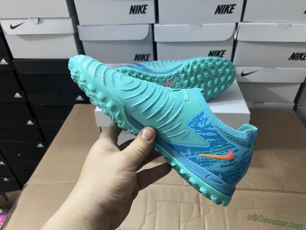 Men's Nike Phantom Luna Elite TF Football Shoes - Jade/Orange/Yellow