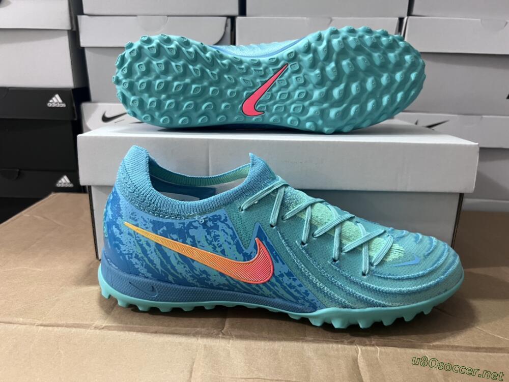 Men's Nike Phantom Luna Elite TF Football Shoes - Jade/Orange/Yellow