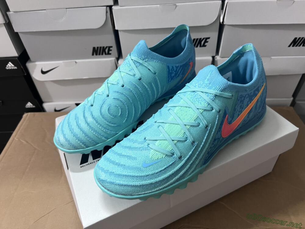 Men's Nike Phantom Luna Elite TF Football Shoes - Jade/Orange/Yellow