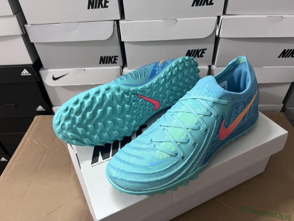 Men's Nike Phantom Luna Elite TF Football Shoes - Jade/Orange/Yellow