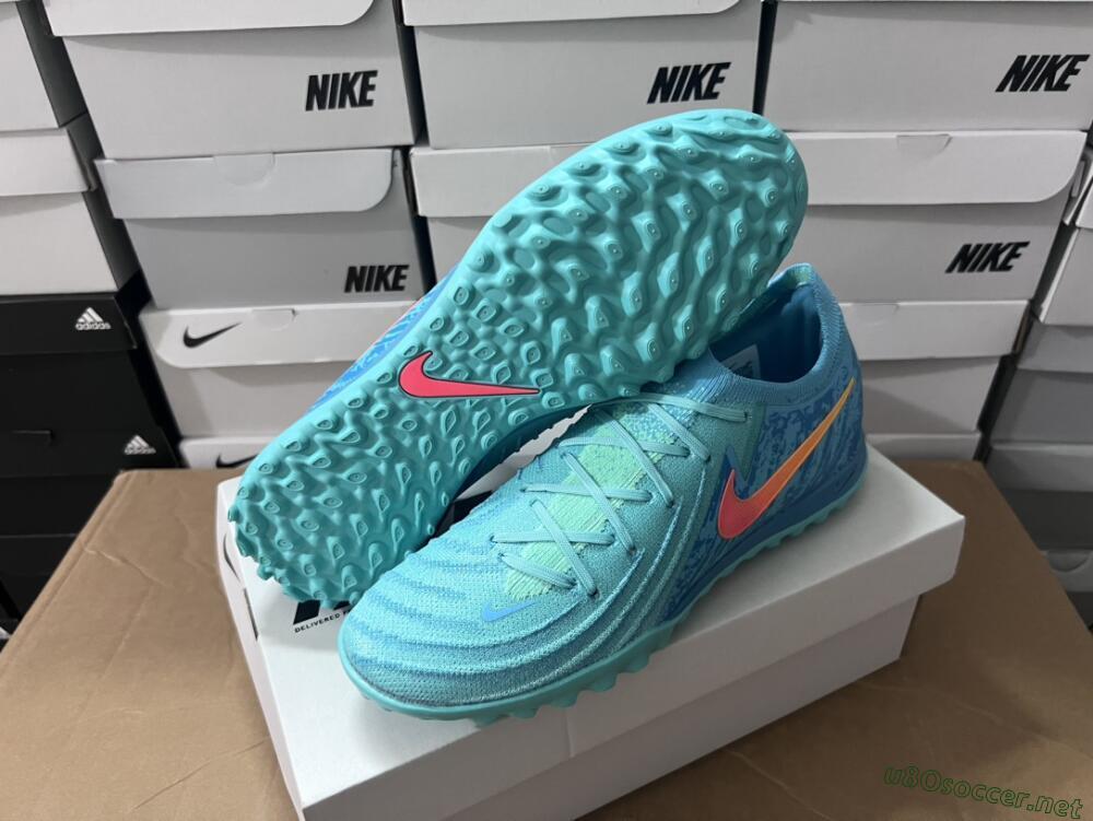 Men's Nike Phantom Luna Elite TF Football Shoes - Jade/Orange/Yellow