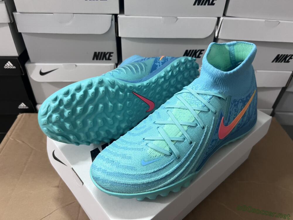 Men's Nike Phantom Luna Elite NU TF Football Shoes - Green/Pink/Orange