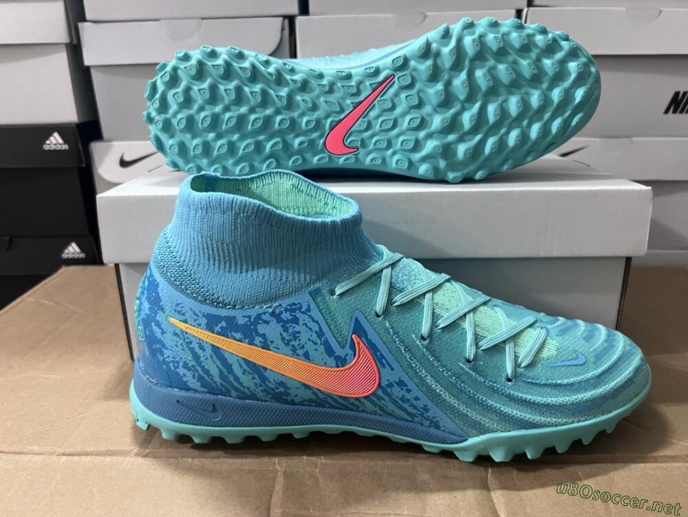 Men's Nike Phantom Luna Elite NU TF Football Shoes - Green/Pink/Orange