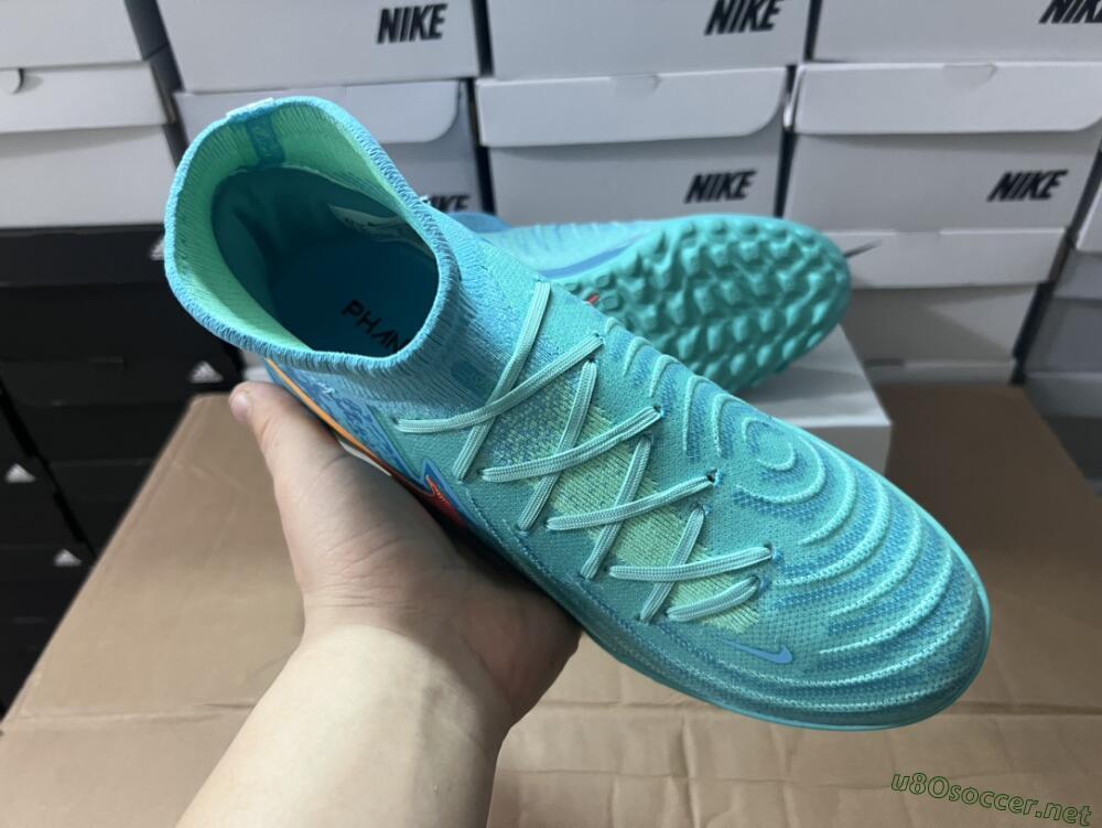 Men's Nike Phantom Luna Elite NU TF Football Shoes - Green/Pink/Orange