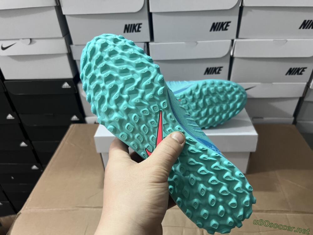 Men's Nike Phantom Luna Elite NU TF Football Shoes - Green/Pink/Orange