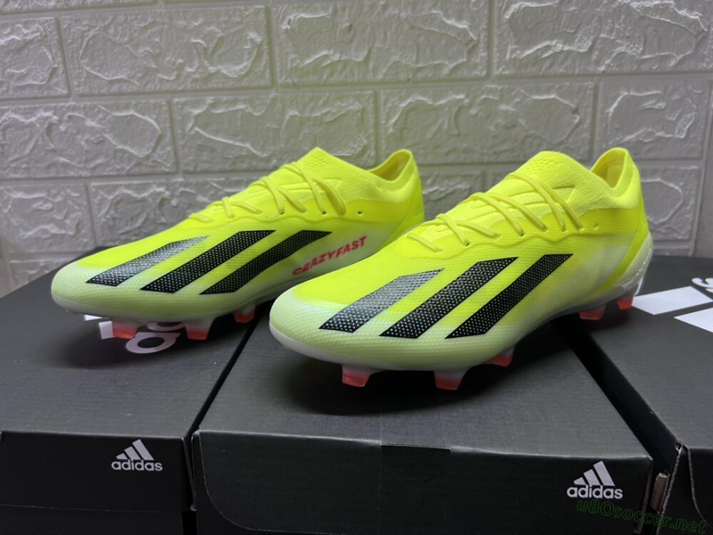 Men's Adidas X Crazyfast.1 FG Football Boots - Yellow/Black/Orange