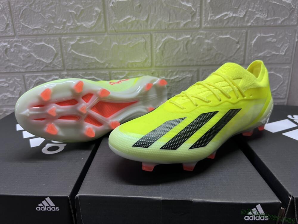 Men's Adidas X Crazyfast.1 FG Football Boots - Yellow/Black/Orange