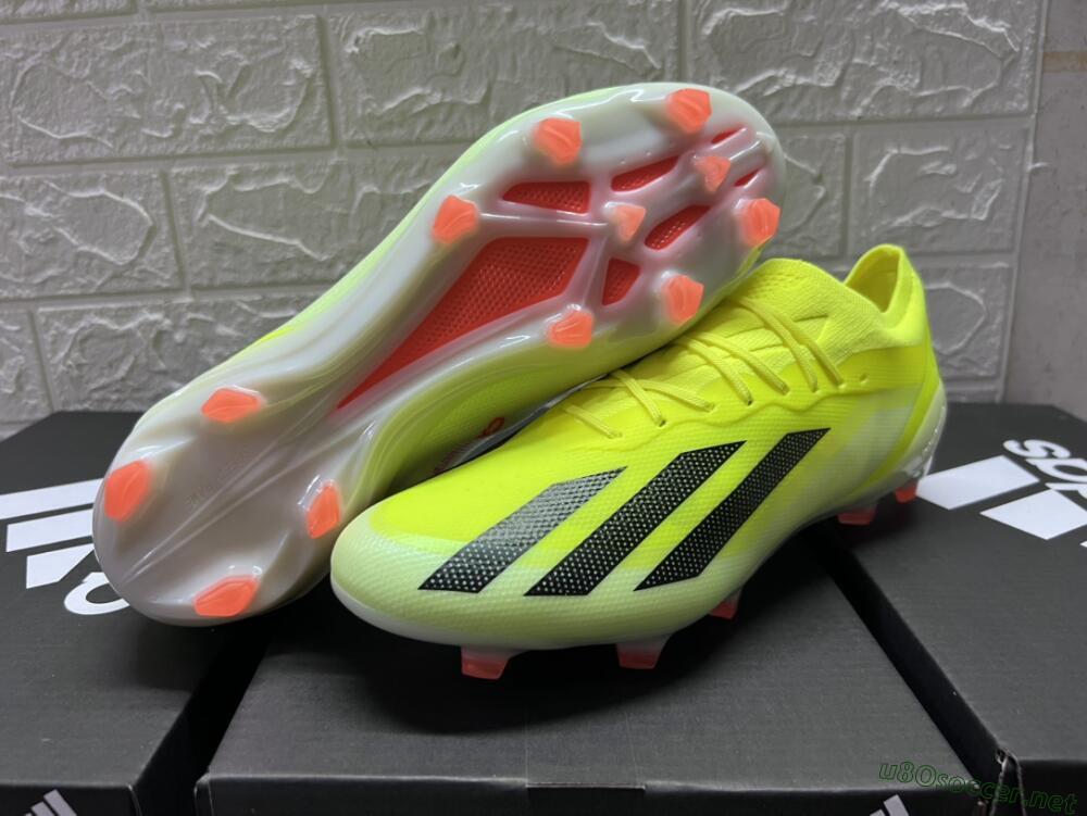 Men's Adidas X Crazyfast.1 FG Football Boots - Yellow/Black/Orange