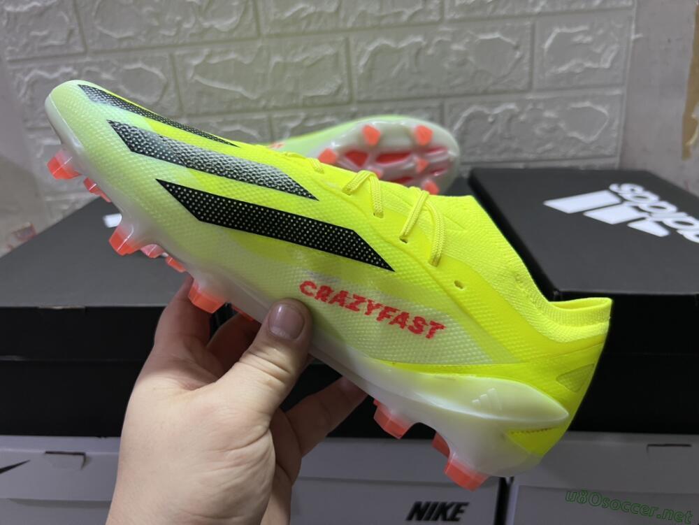 Men's Adidas X Crazyfast.1 FG Football Boots - Yellow/Black/Orange