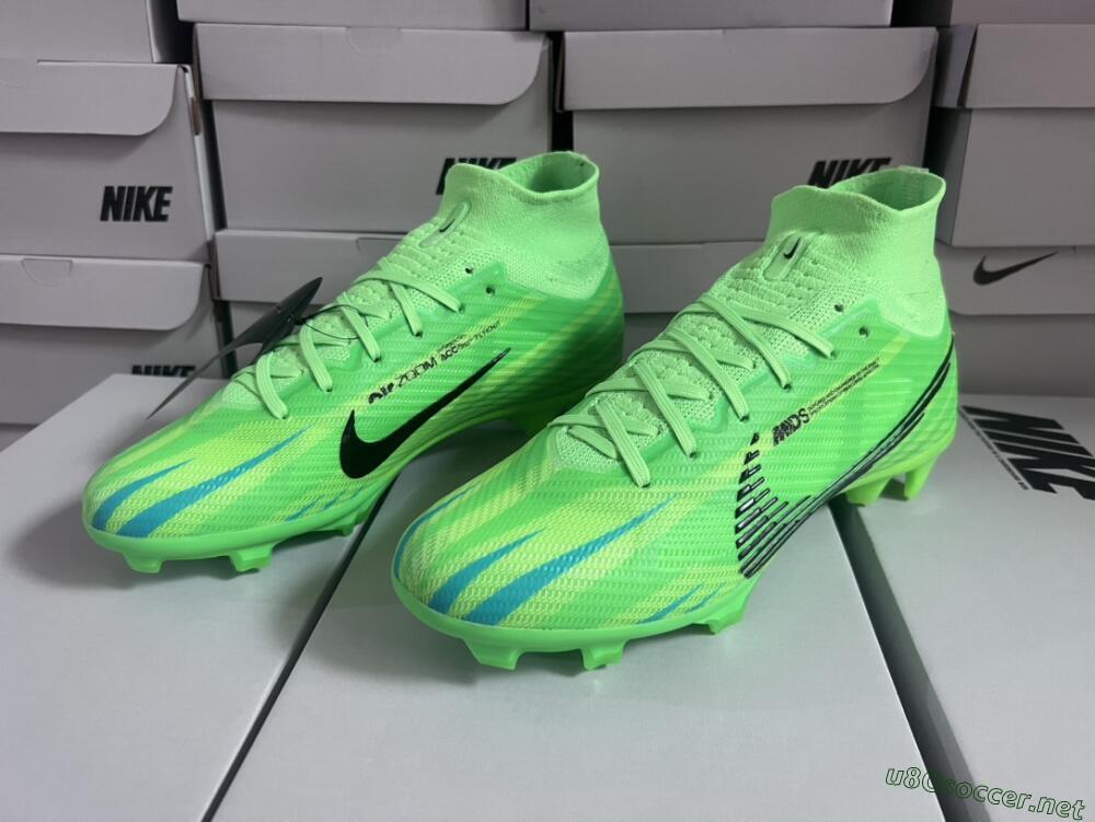 Men's Nike Air Zoom Mercurial Superfly 9 Elite FG Football Boots - Green/Black