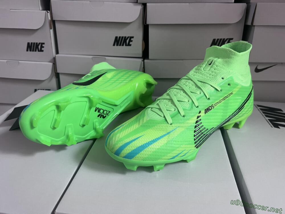 Men's Nike Air Zoom Mercurial Superfly 9 Elite FG Football Boots - Green/Black