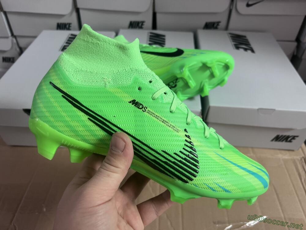 Men's Nike Air Zoom Mercurial Superfly 9 Elite FG Football Boots - Green/Black