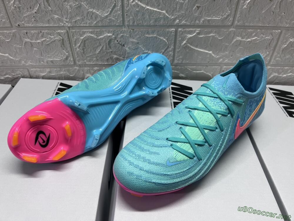 Unisex Nike Phantom Luna 2 Elite Vortex LV8 FG Football Boots - Green/Orange/Black