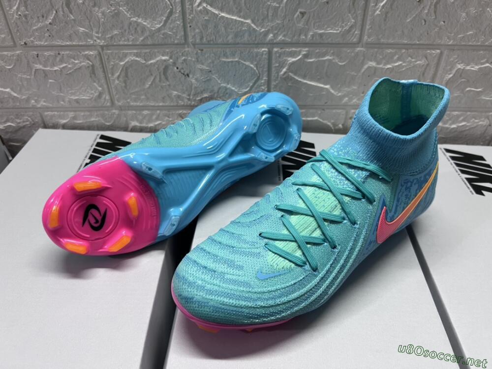 Unisex Nike Phantom Luna 2 Elite Vortex LV8 FG Football Boots - Green/Orange/Black