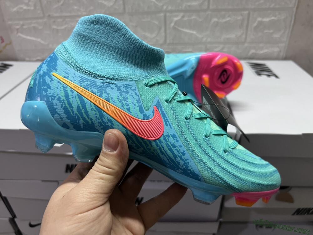 Unisex Nike Phantom Luna 2 Elite Vortex LV8 FG Football Boots - Green/Orange/Black