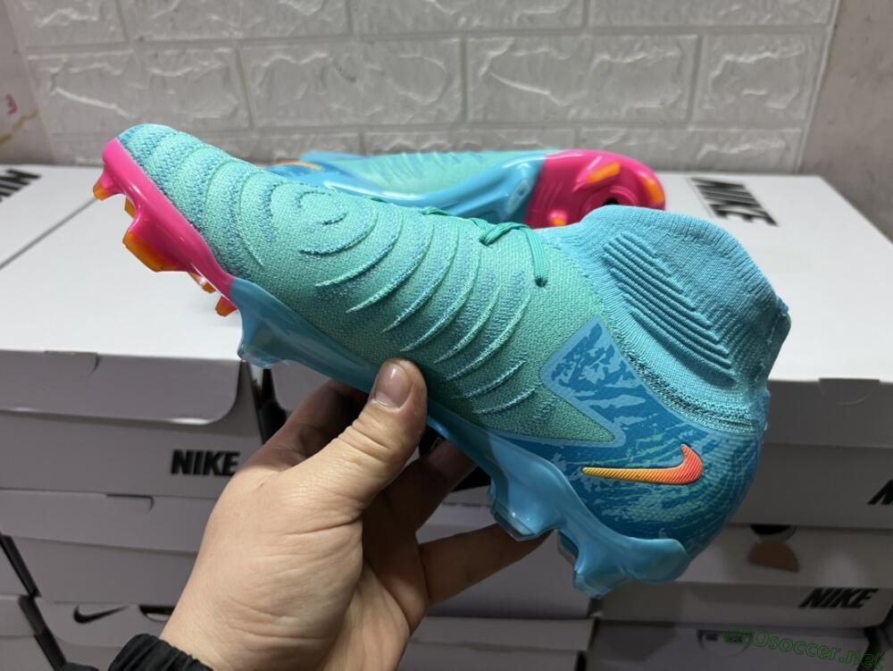 Unisex Nike Phantom Luna 2 Elite Vortex LV8 FG Football Boots - Green/Orange/Black