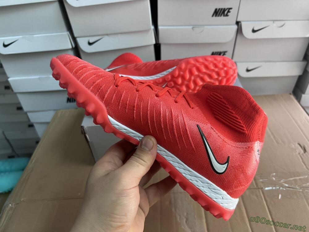 Men's Nike Phantom GX DF Elite TF Football Shoes - Red/Silver/Black