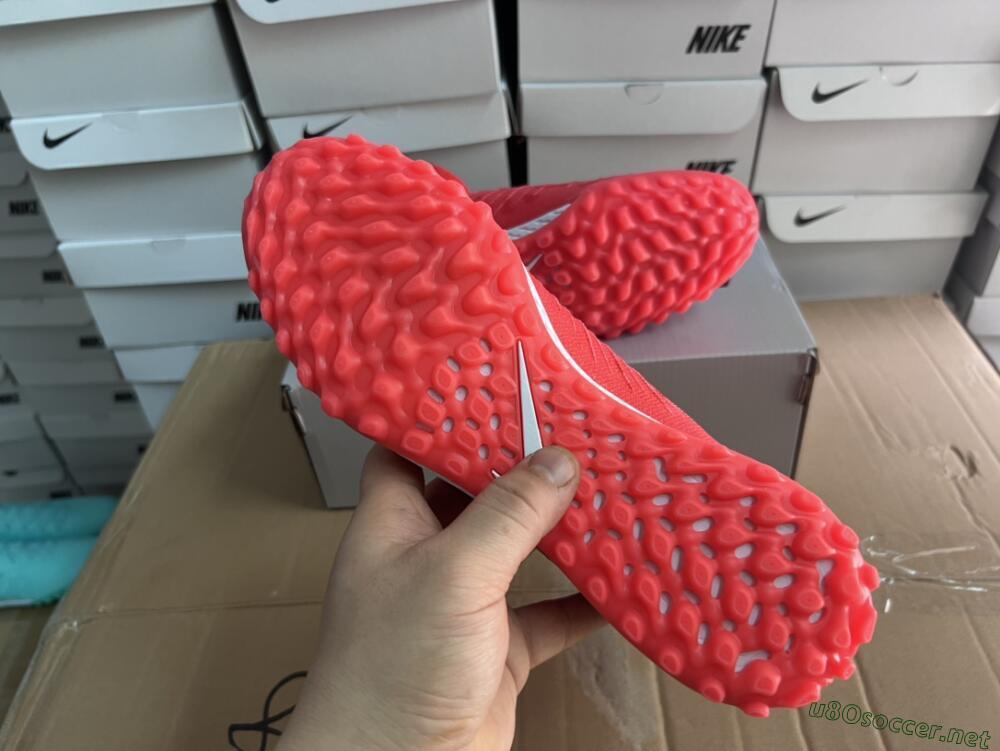 Men's Nike Phantom GX DF Elite TF Football Shoes - Red/Silver/Black