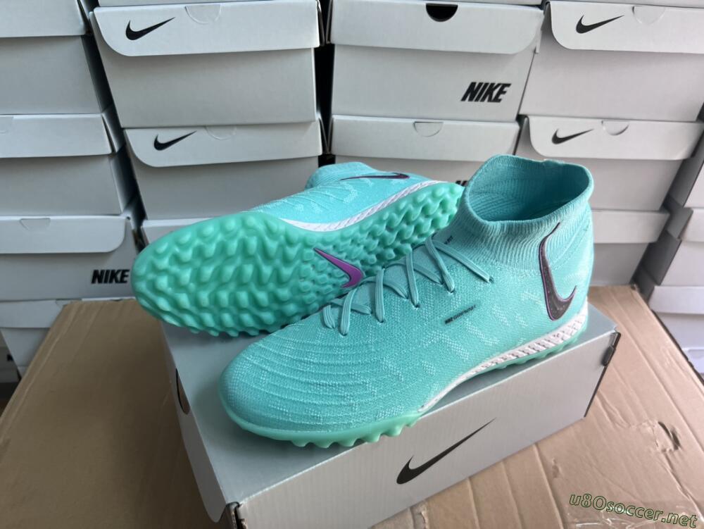 Unisex Nike Phantom Luna 2 Elite LV8 TF Football Shoes - Jade/Black/Purple