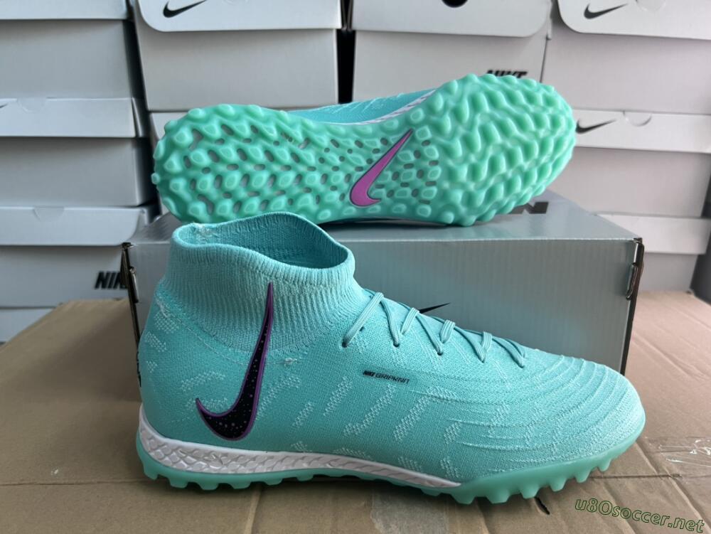 Unisex Nike Phantom Luna 2 Elite LV8 TF Football Shoes - Jade/Black/Purple