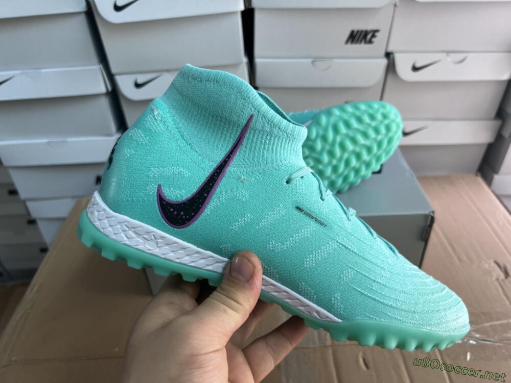 Unisex Nike Phantom Luna 2 Elite LV8 TF Football Shoes - Jade/Black/Purple
