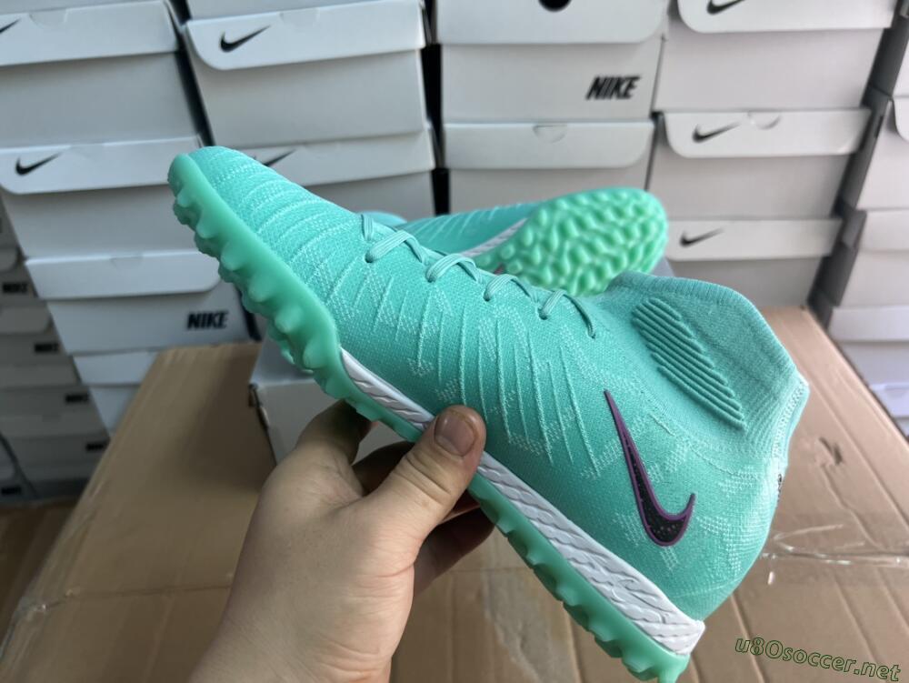Unisex Nike Phantom Luna 2 Elite LV8 TF Football Shoes - Jade/Black/Purple