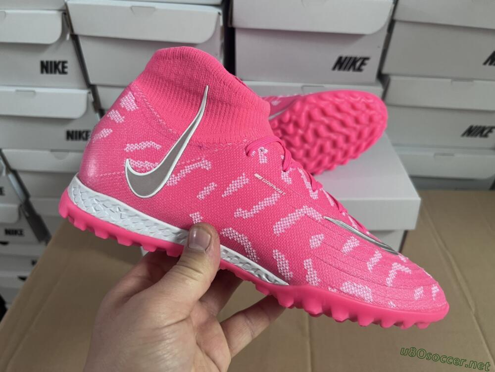 Unisex Nike Phantom Luna 2 Elite TF Football Shoes - Pink/Silver/White