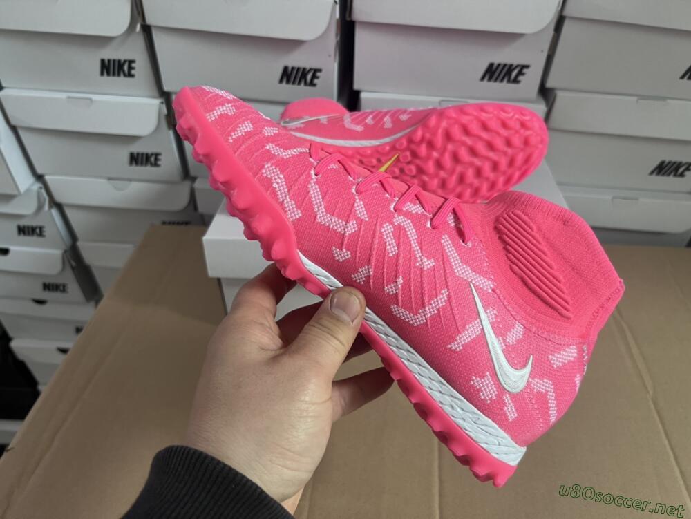 Unisex Nike Phantom Luna 2 Elite TF Football Shoes - Pink/Silver/White