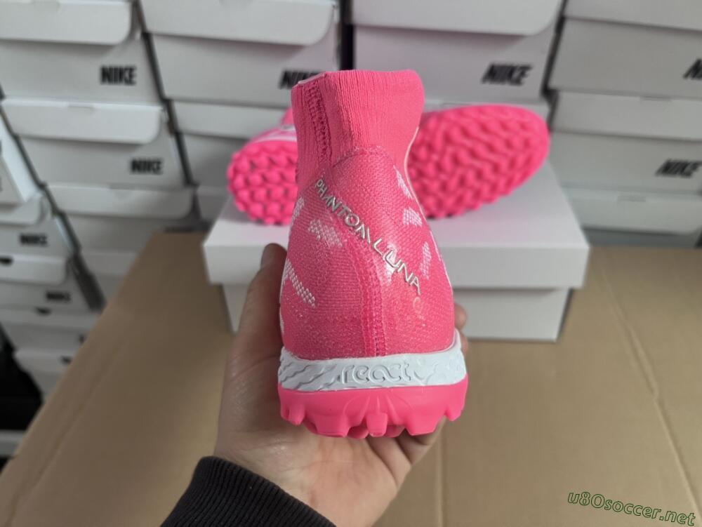 Unisex Nike Phantom Luna 2 Elite TF Football Shoes - Pink/Silver/White