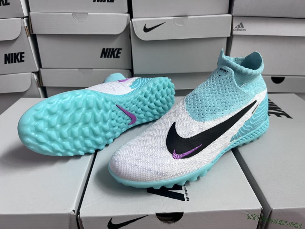 Unisex Nike Phantom GX Elite DF Link TF Football Shoes - White/Black/Jade